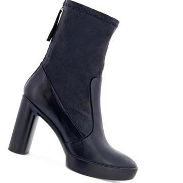 Women's Ecco Shape Sculpted Motion 75 Stretchy Mid-cut Ankle Boots Black | Canada 38QMA